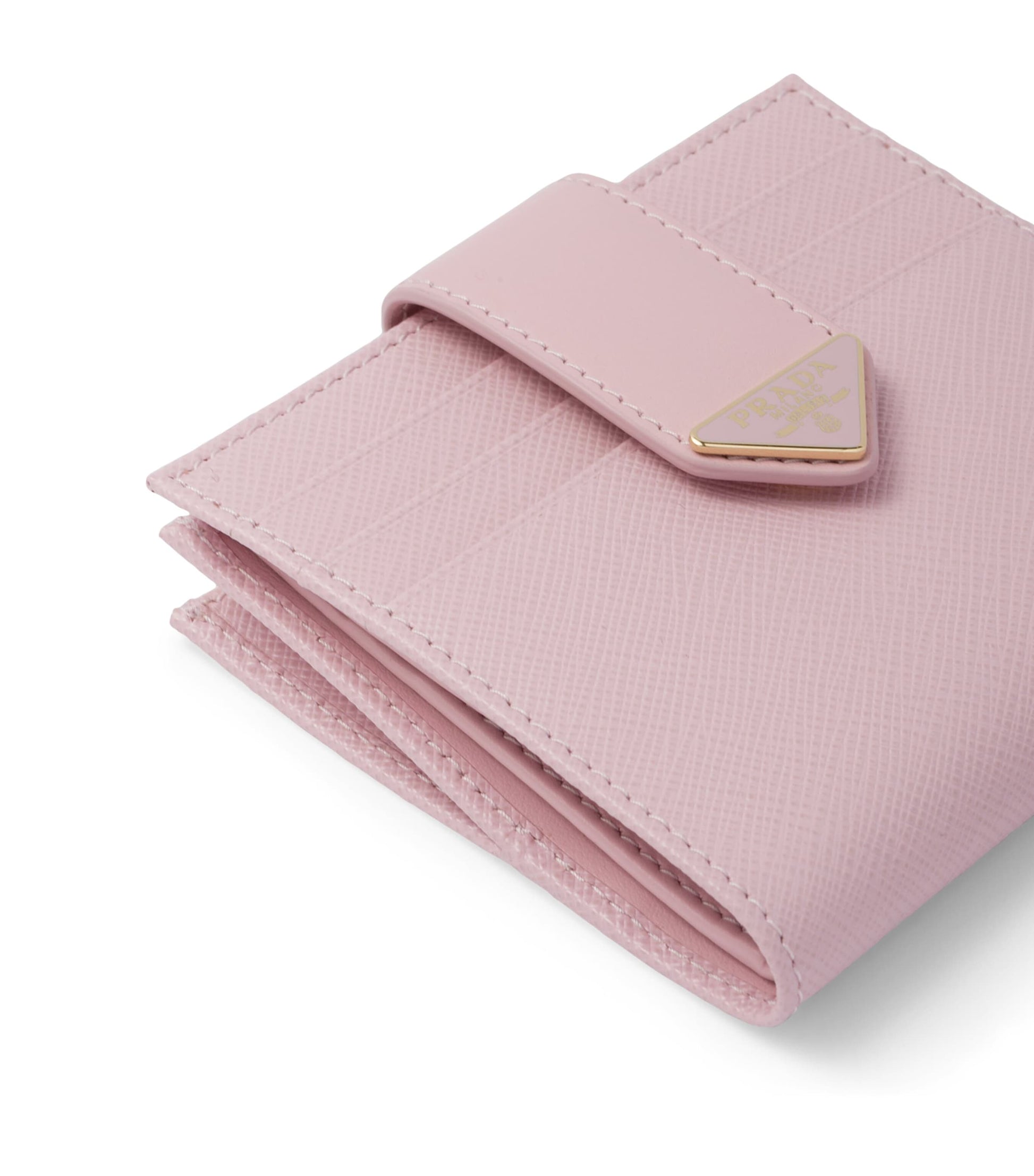 Prada Pink Saffiano Leather Bifold Wallet