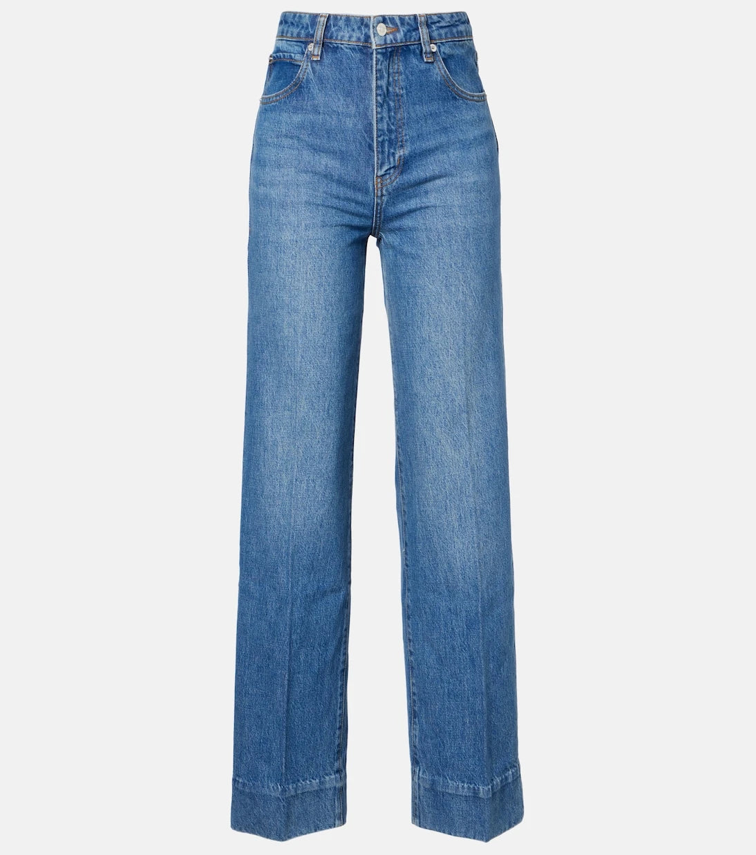 Frame - The Streamline mid-rise wide-leg jeans