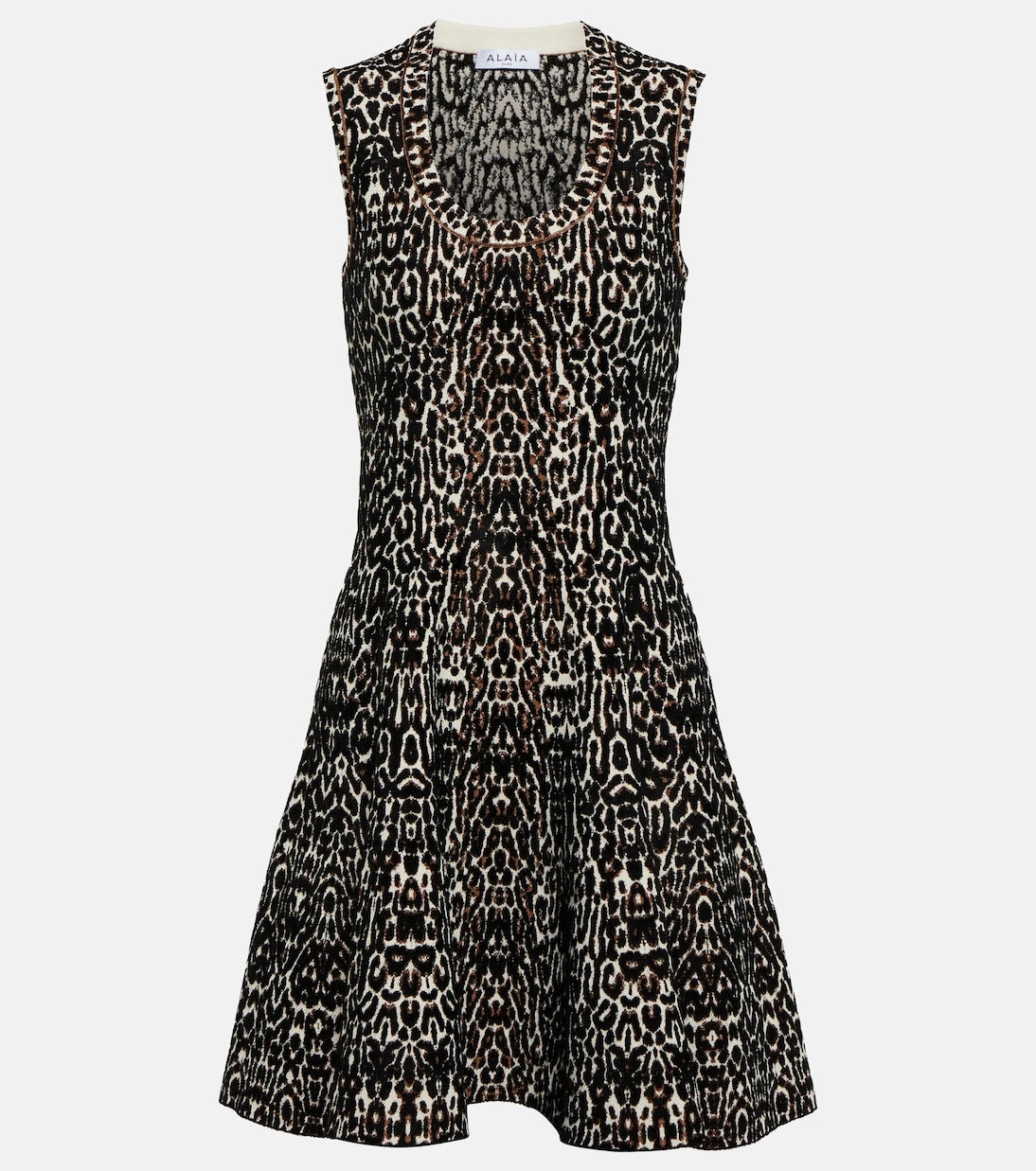 Alaïa - Leopard-print jacquard minidress