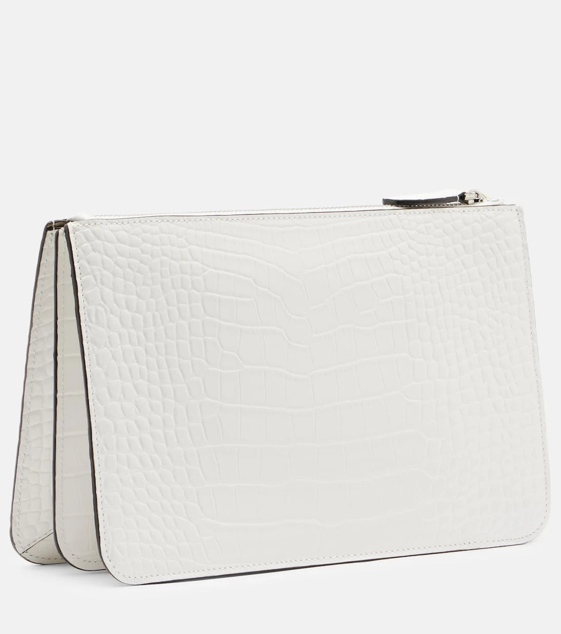 Toteme - Threefold croc-effect leather clutch