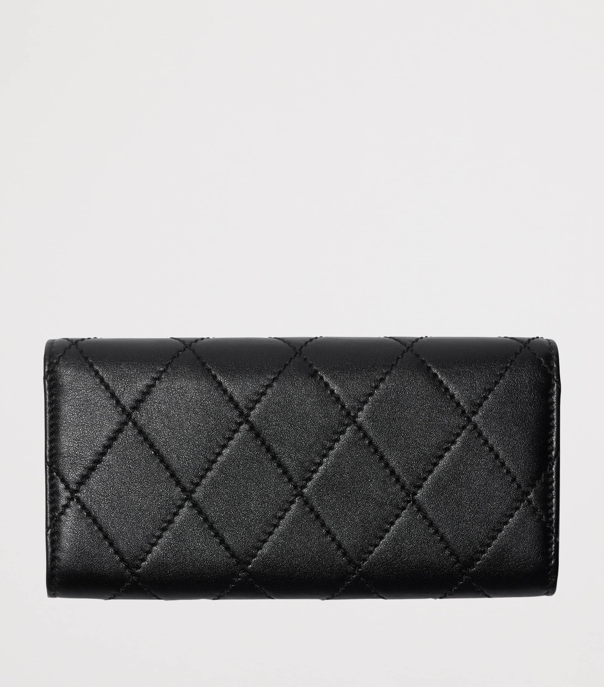 Black Leather Quilted Wallet
