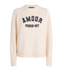Maje White Wool-Blend Amour Sweater