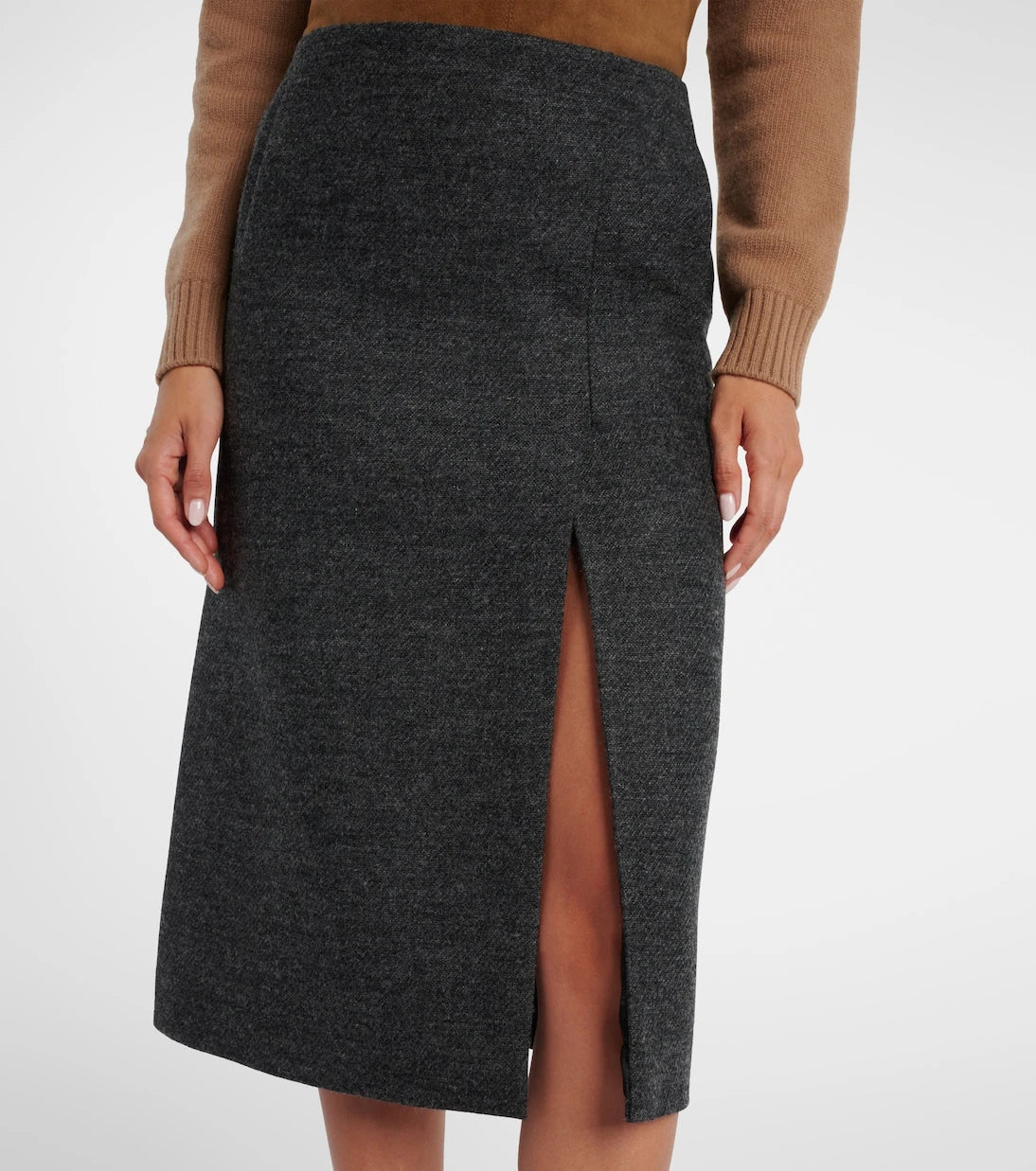 Prada - Virgin wool midi skirt