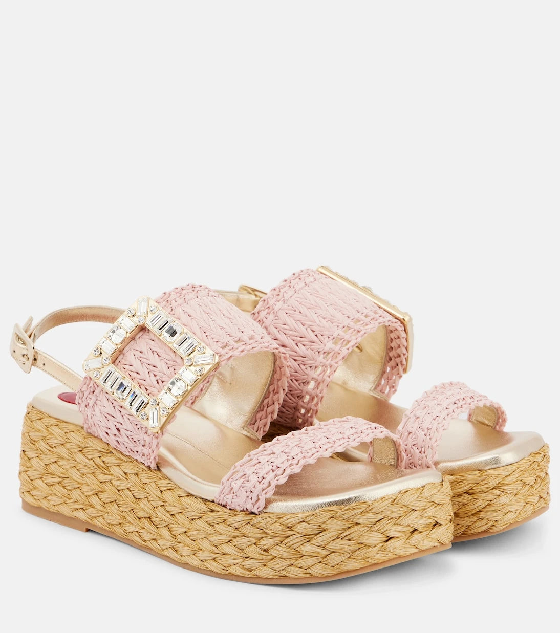 Roger Vivier - Espa 60 raffia platform sandals