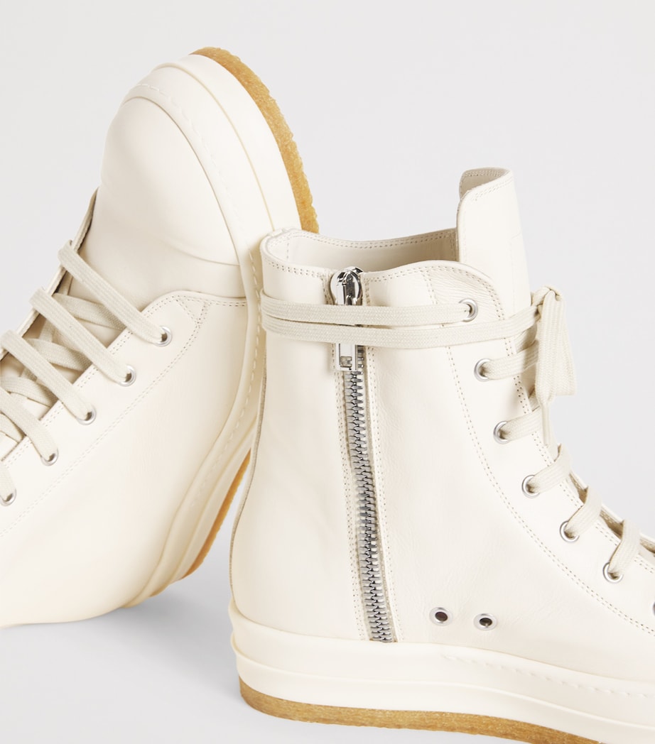 Leather High-Top Sneakers