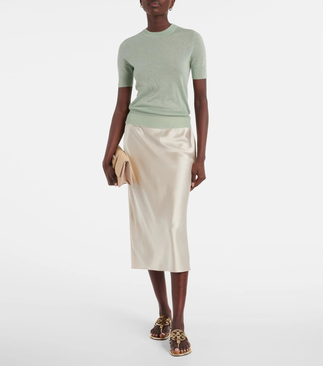 Tory Burch - Miller metallic leather thong sandals