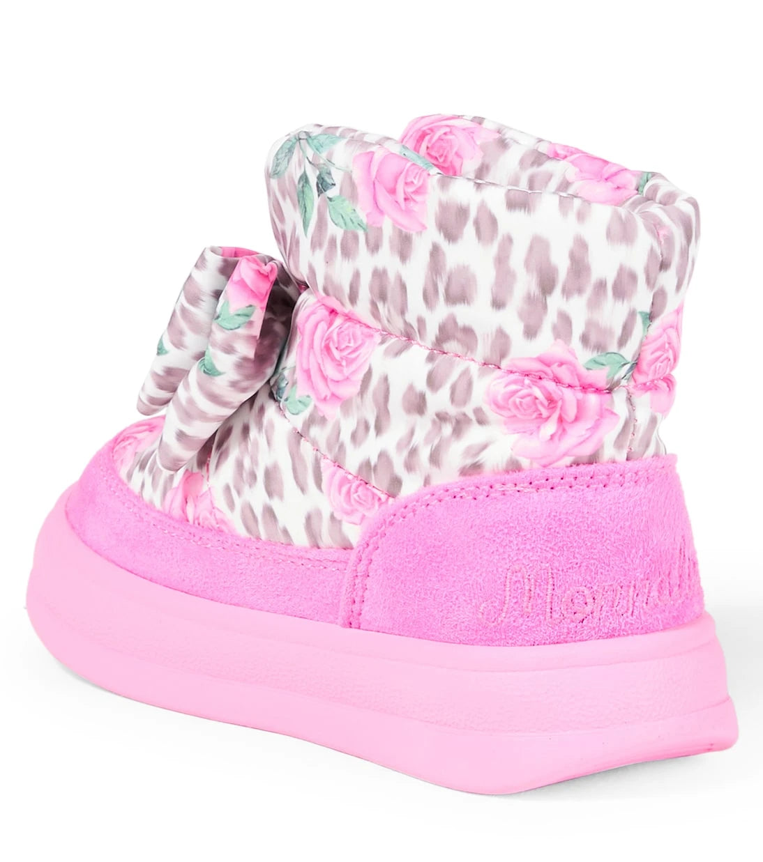 Monnalisa - Printed bow-detail boots