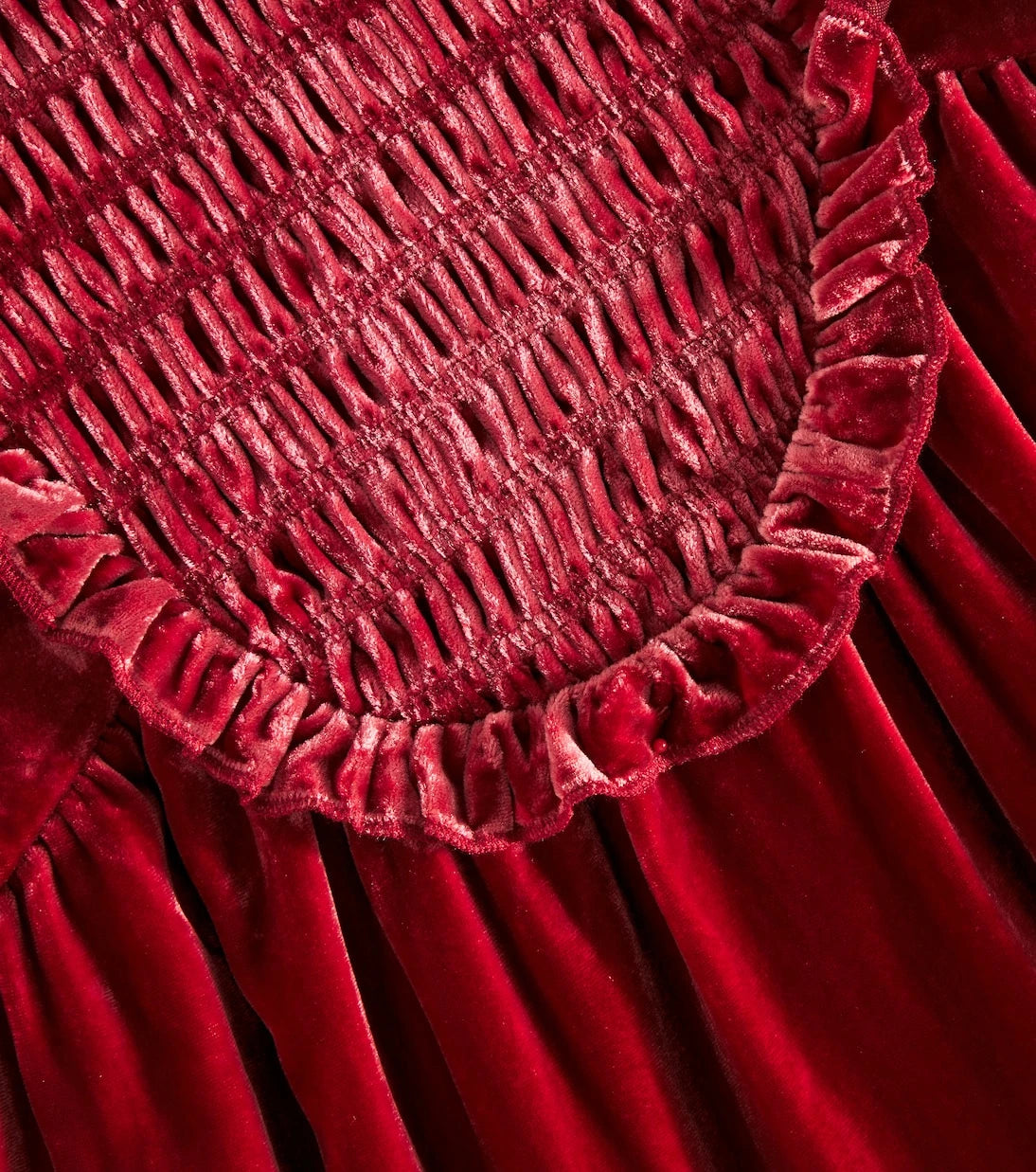 C'era Una Volta - Dolores smocked velvet dress