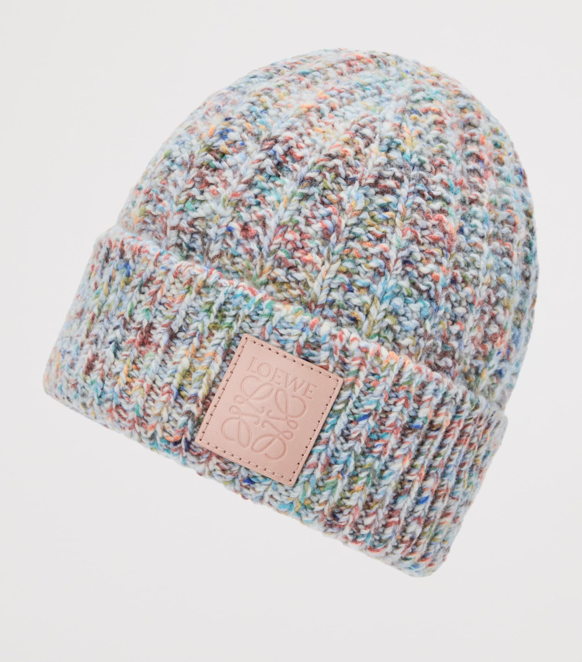 LOEWE Multi Wool-Cashmere-Blend Logo Beanie