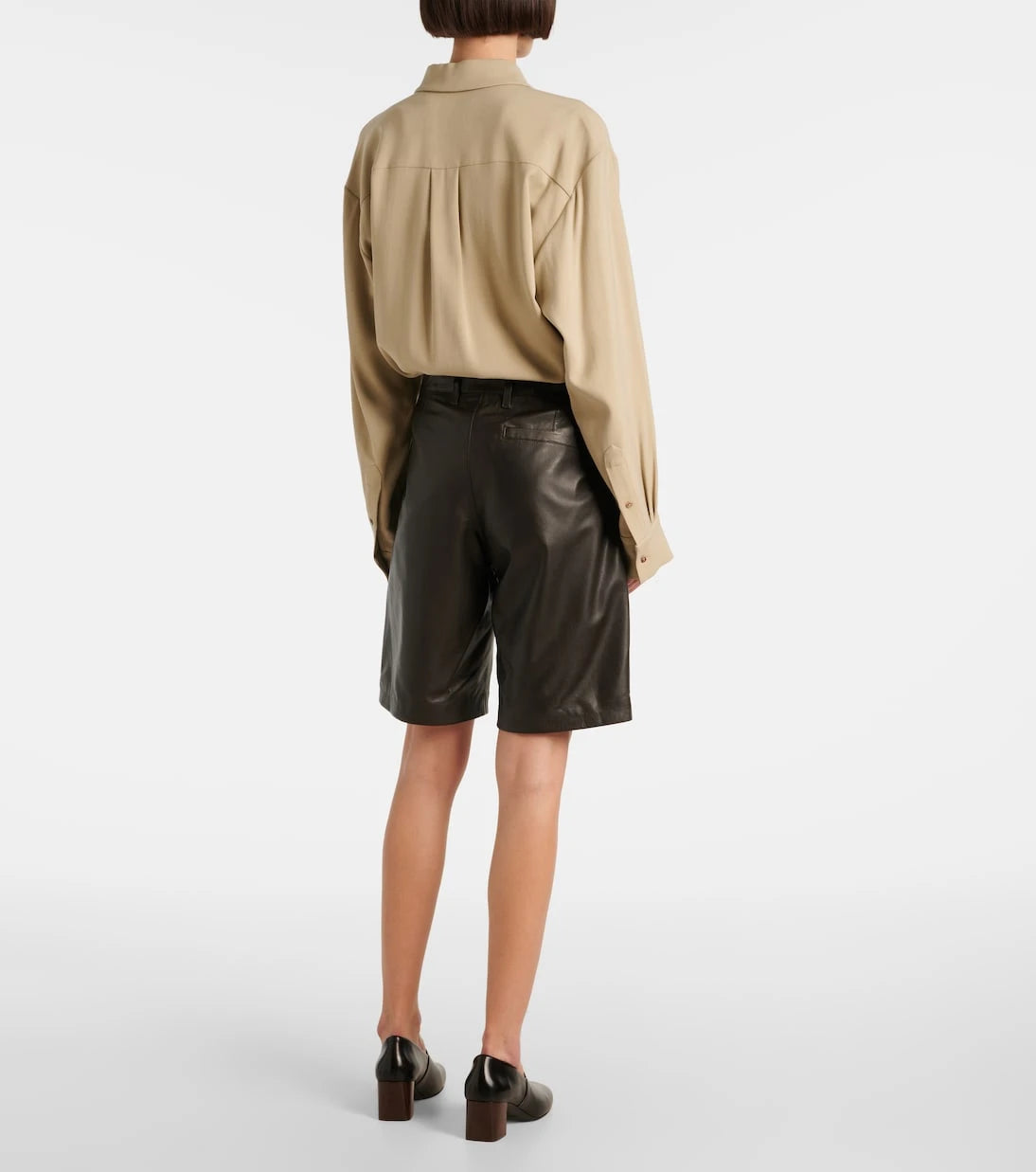 Lemaire - Leather shorts