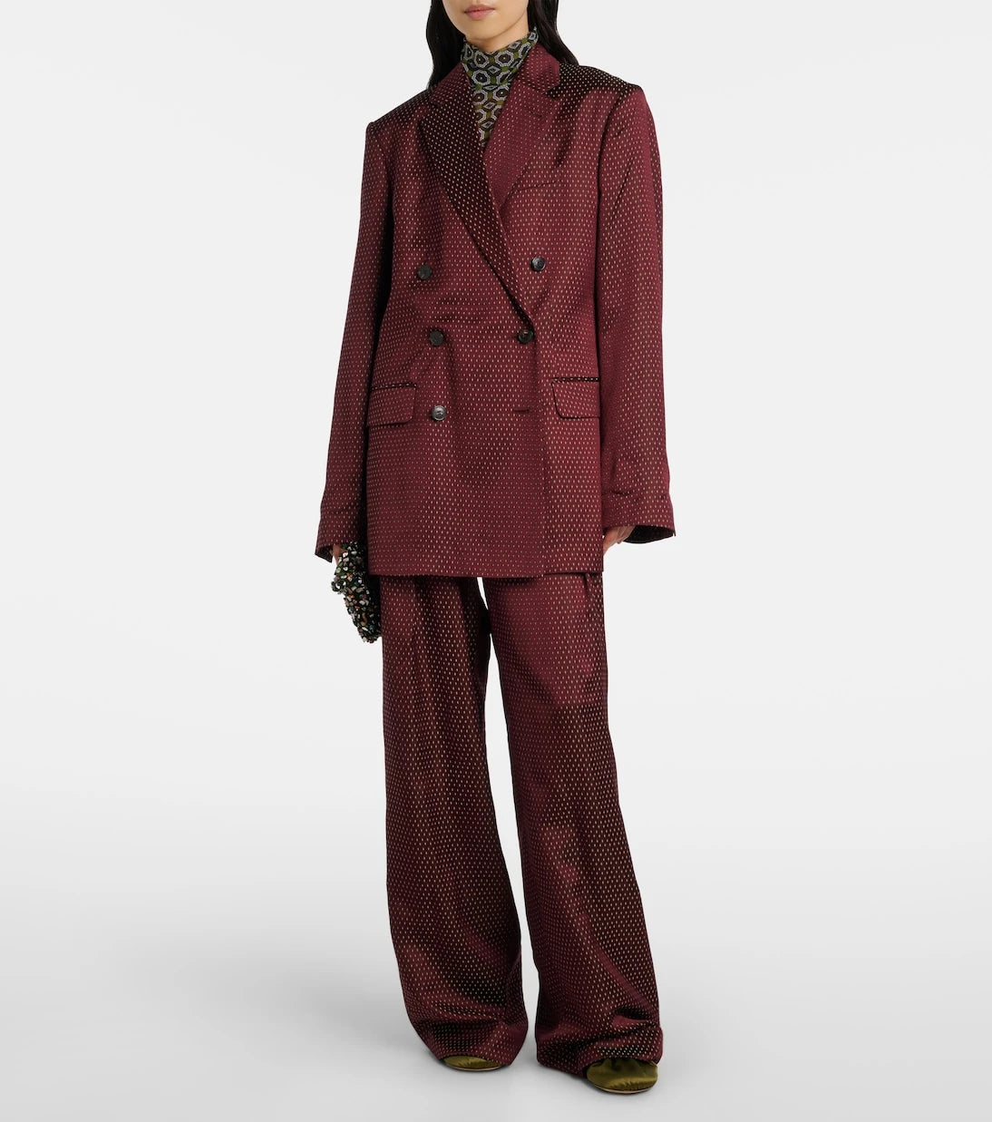 Dries Van Noten - Polka-dot double-breasted blazer