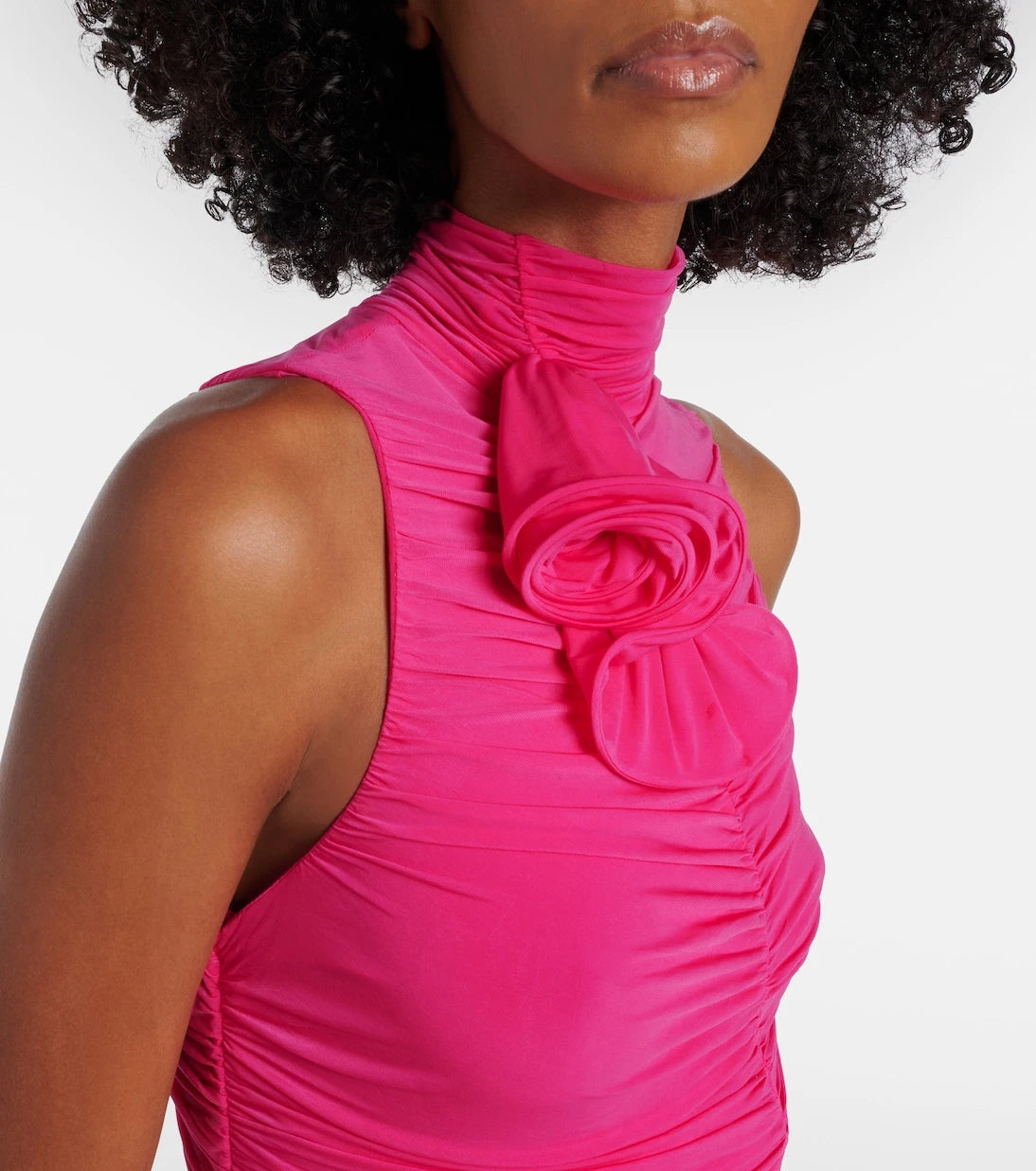 Magda Butrym - Draped floral-appliqué midi dress