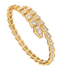 Yellow Gold and Diamond Serpenti Viper Bracelet