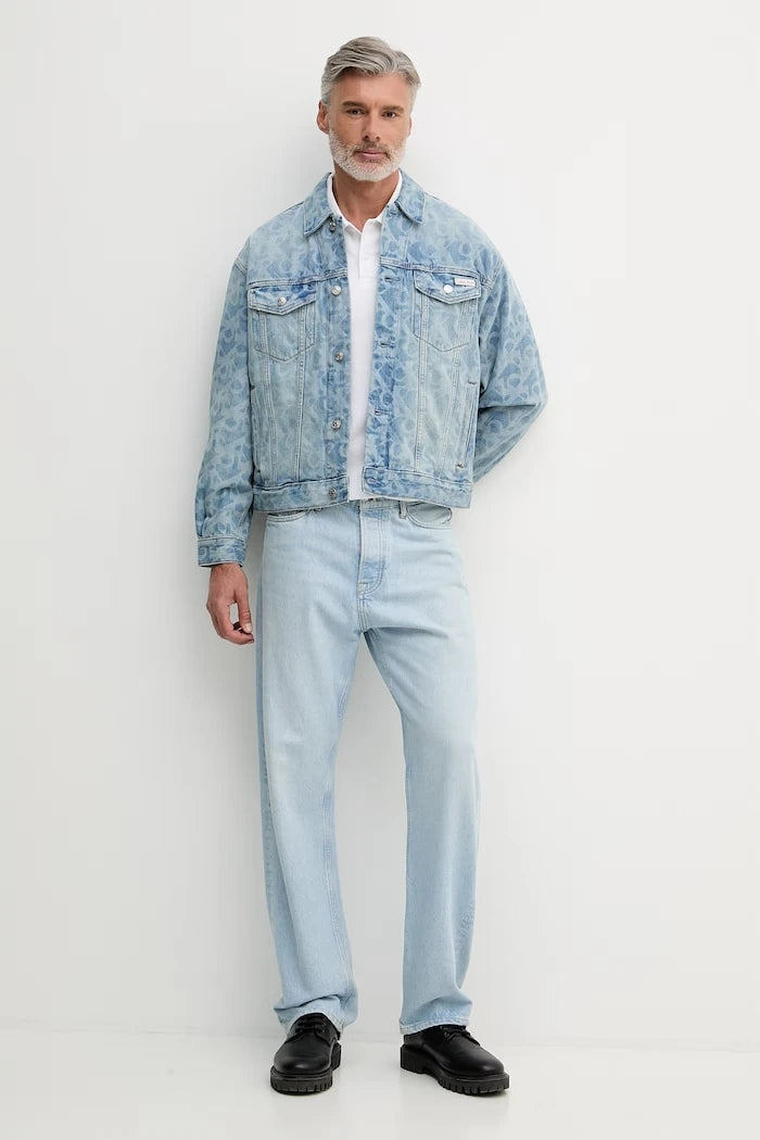 Calvin Klein Jeans тениска с яка мъжка с памук