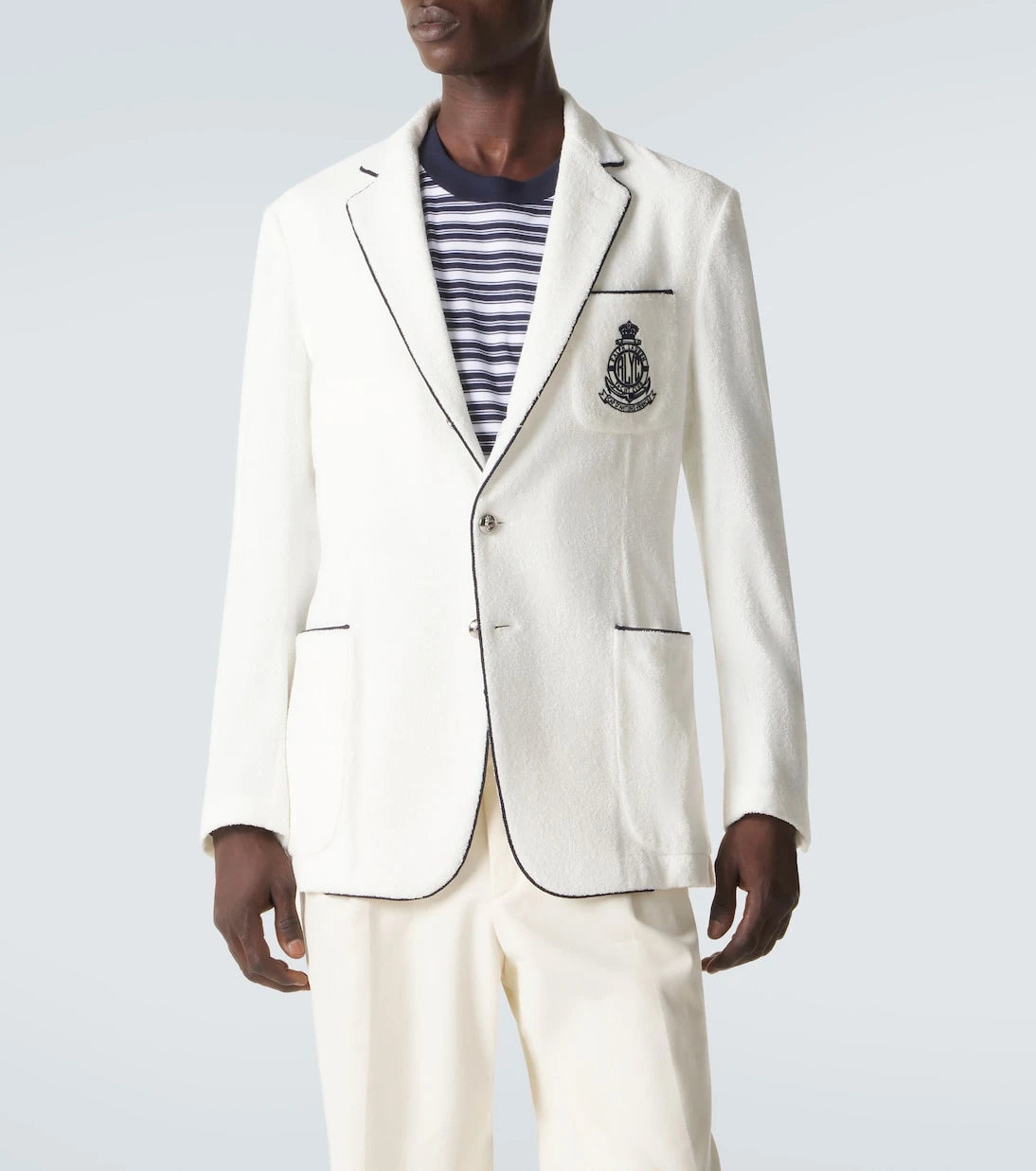 Ralph Lauren Purple Label - Embroidered cotton terry blazer