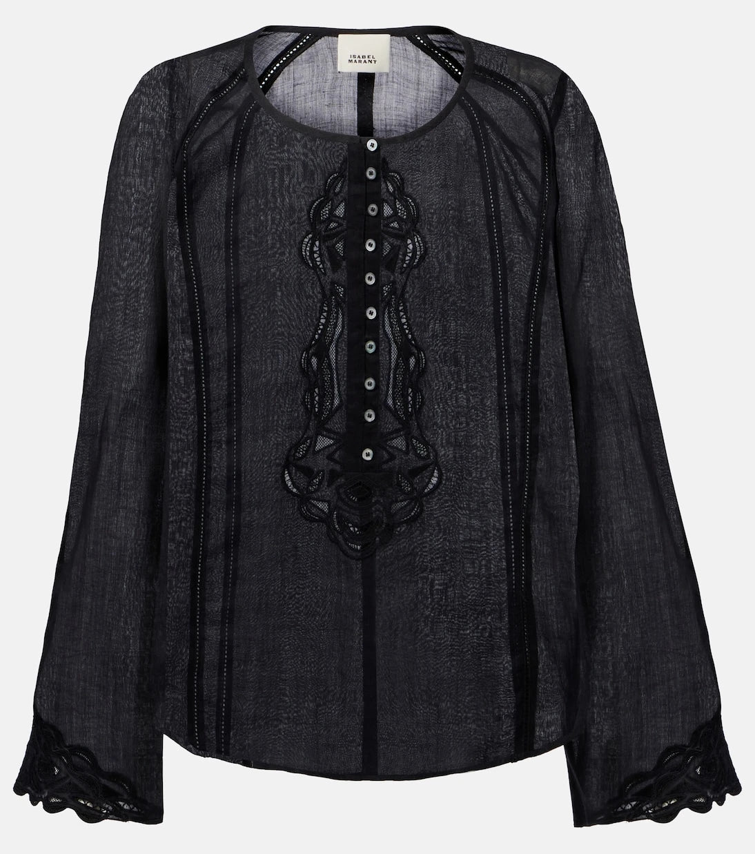 Isabel Marant - Luciele embroidered ramie blouse
