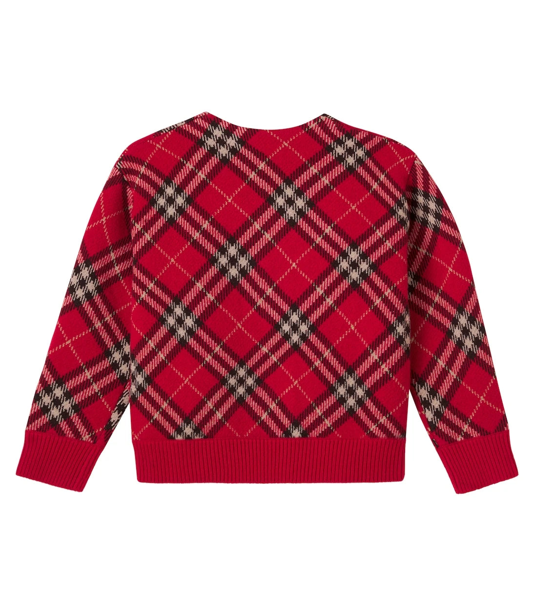 Burberry Kids - Burberry Check wool cardigan