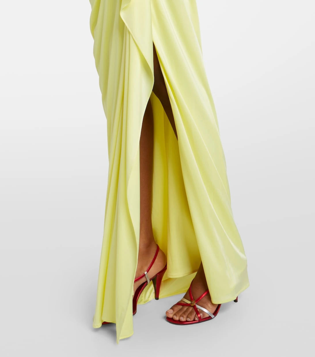 Versace - Medusa draped jersey gown