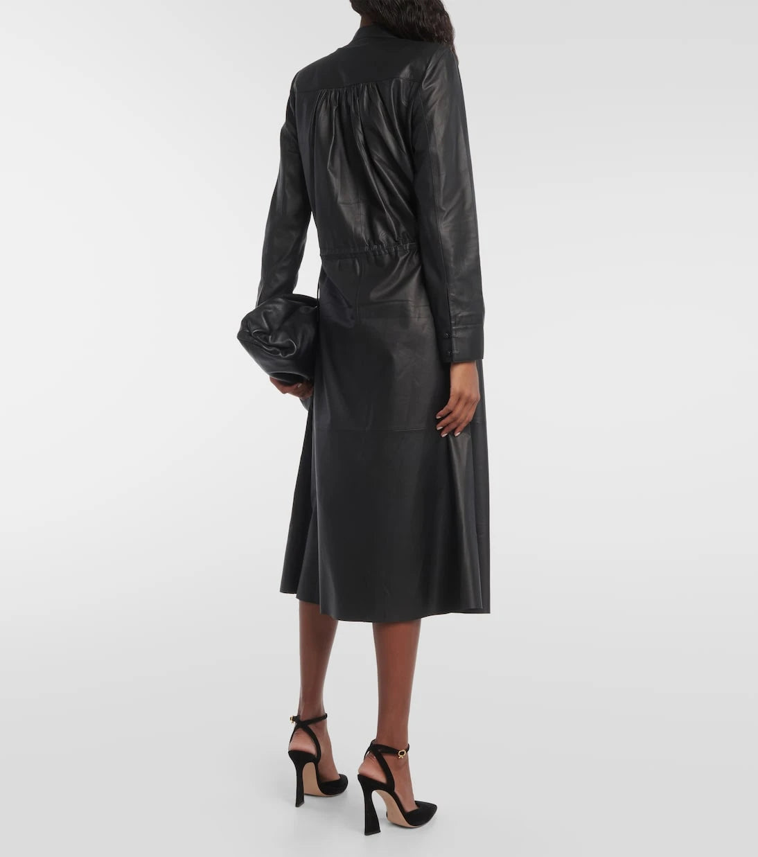 Yves Salomon - Leather midi dress