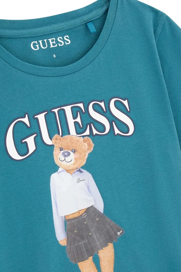 Guess Çocuklar için pamuklu elastanlı tişört