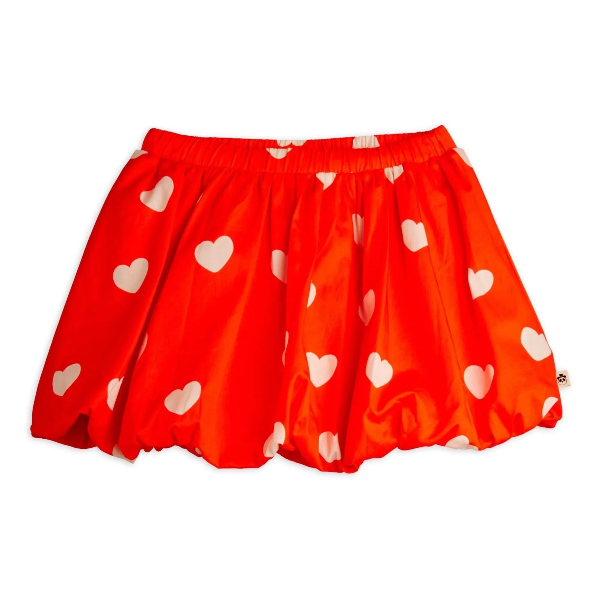 Mini Rodini - Balloon Skirt Hearts Organic Cotton | Red