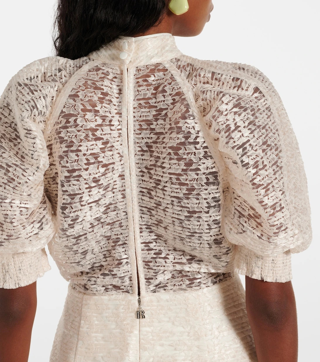 Rotate - Bridal pleated lace minidress
