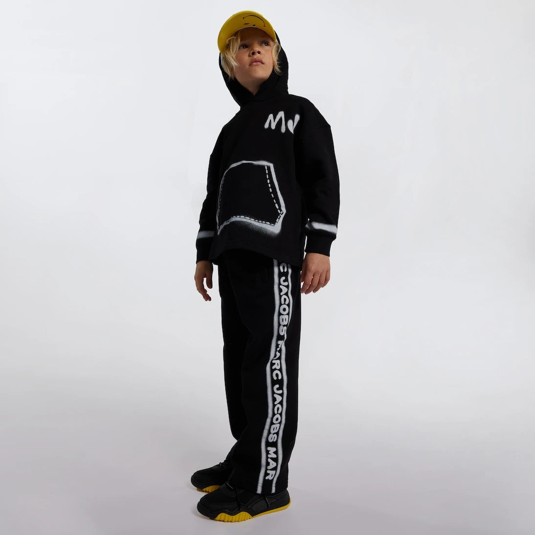 Marc Jacobs Kids - سويت شيرت قطني بنقشة Trompe l'œil