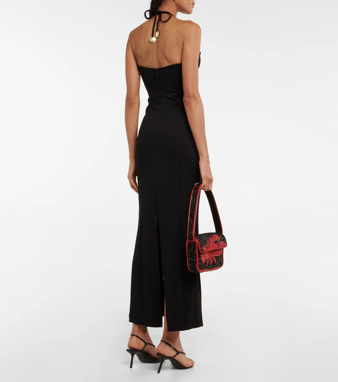 Staud - Bardot halterneck cutout midi dress