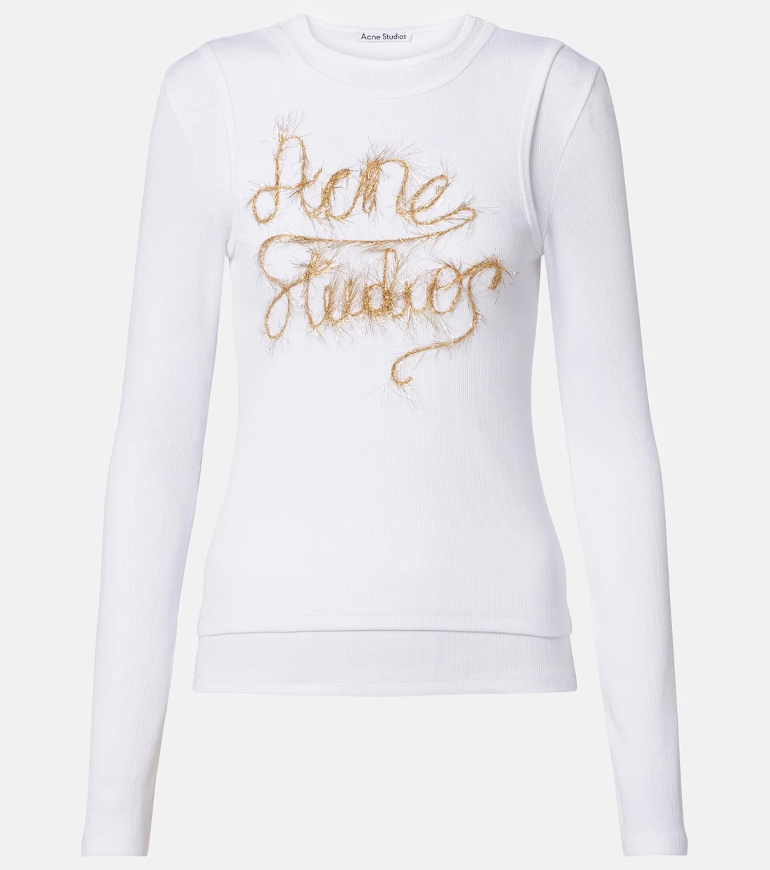 Acne Studios - Logo layered cotton-blend top