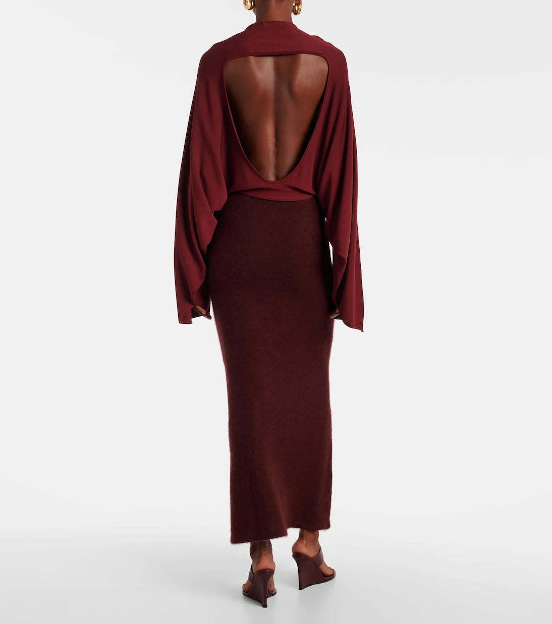 Aya Muse - Pine caped maxi dress