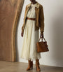 Ralph Lauren Collection Beige Mulberry Silk Grantly Midi Shirt Dress