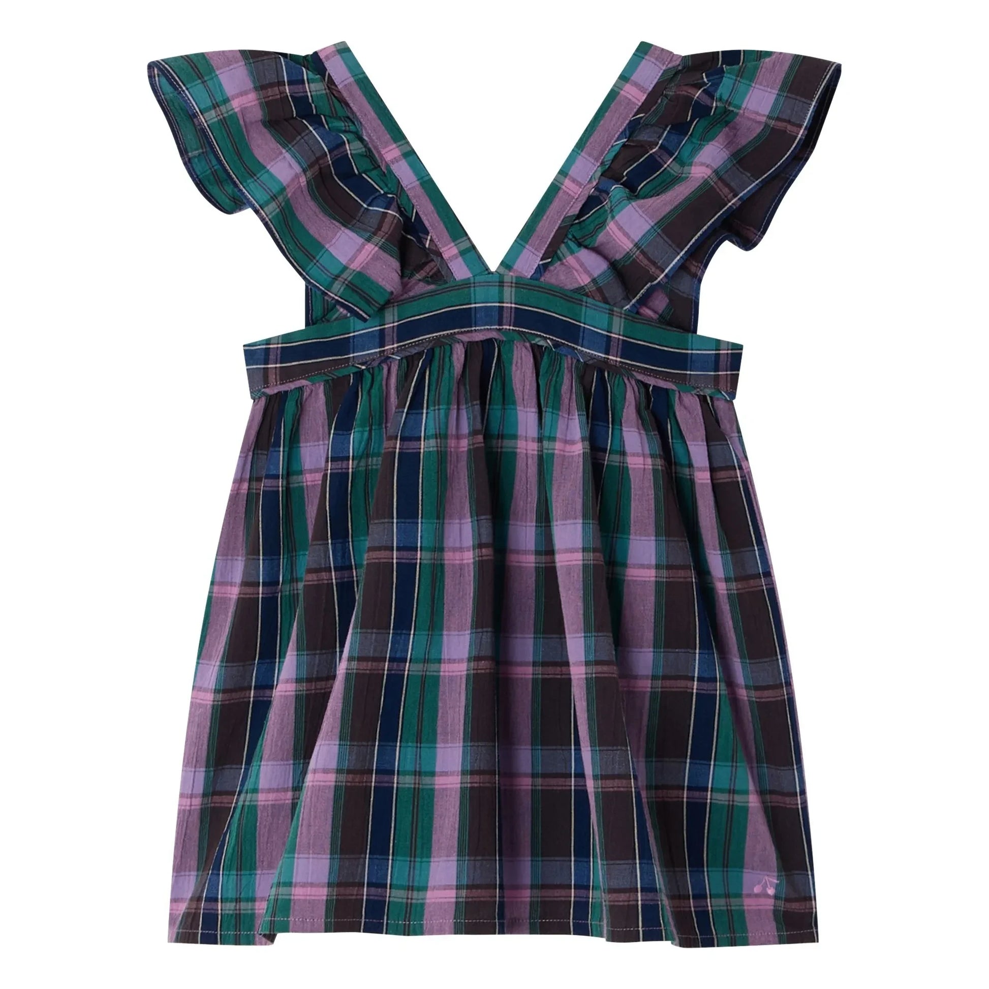 Bonpoint - Elea Carreaux Coton Bio blouse | Purple