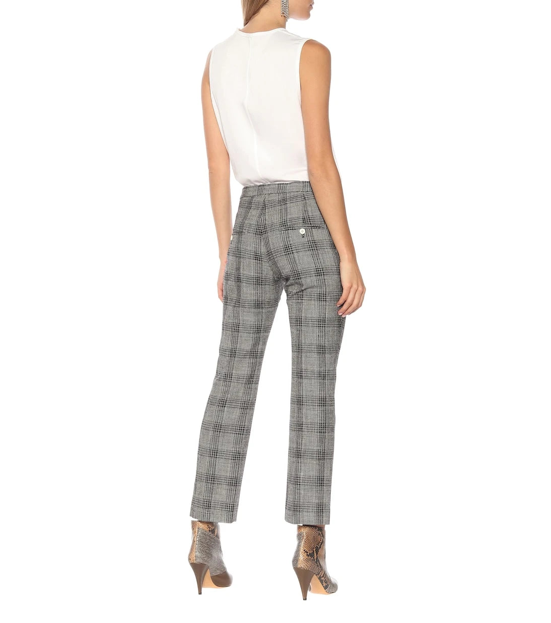 Isabel Marant - Derys checked cotton and wool pants