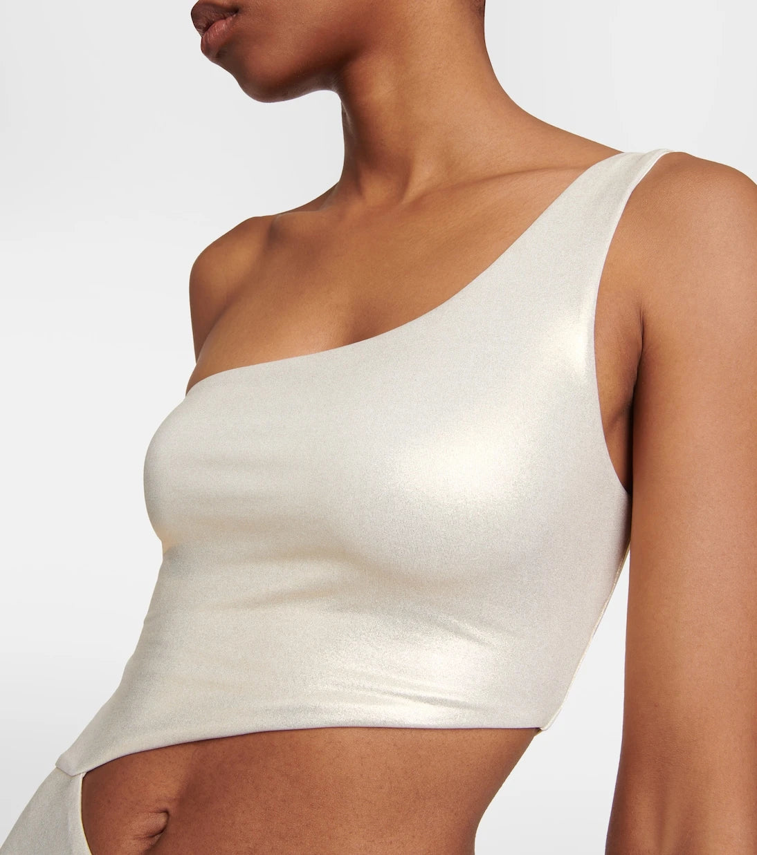 Melissa Odabash - Nassau metallic asymmetric swimsuit