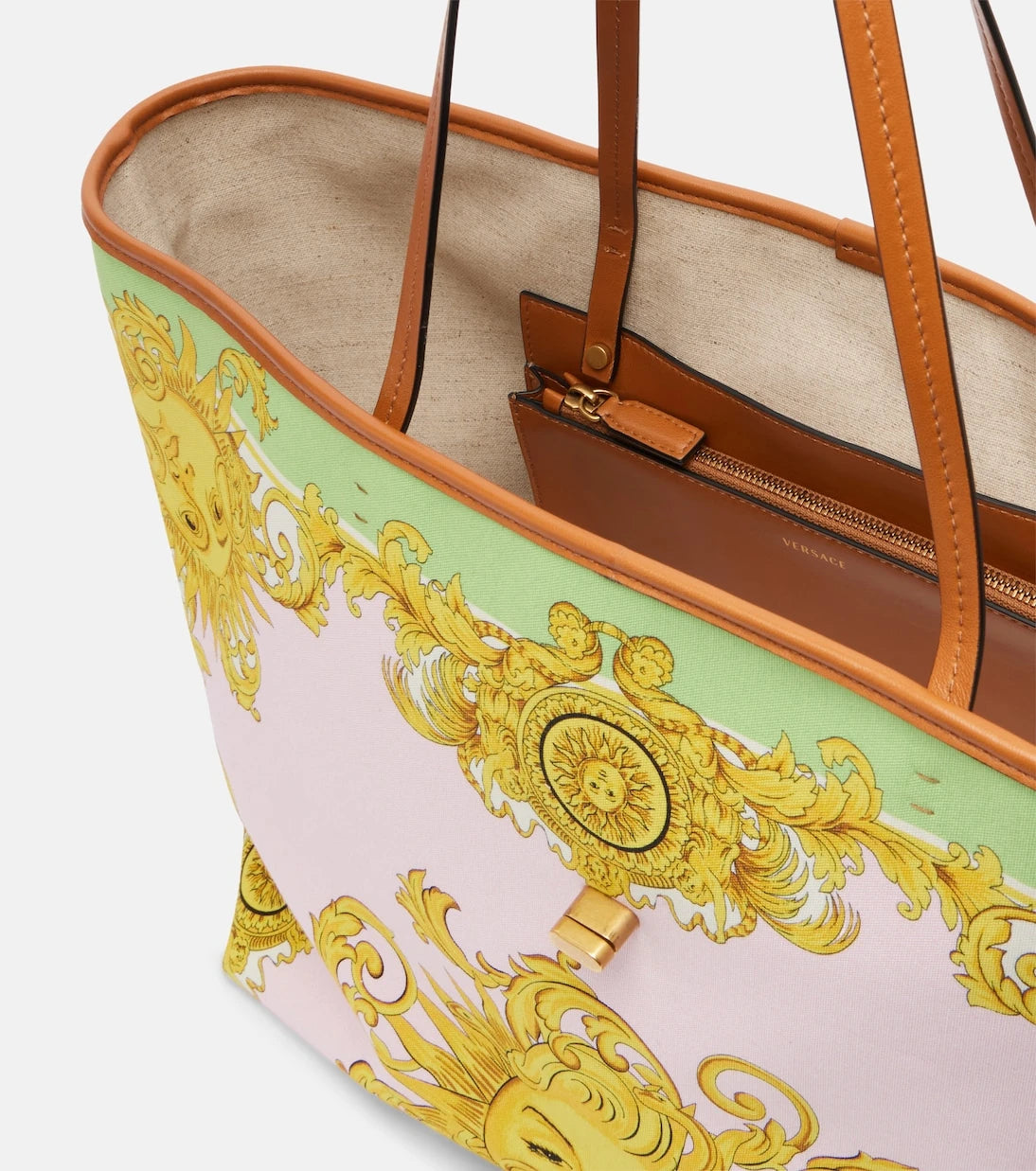 Versace - Large printed canvas tote bag