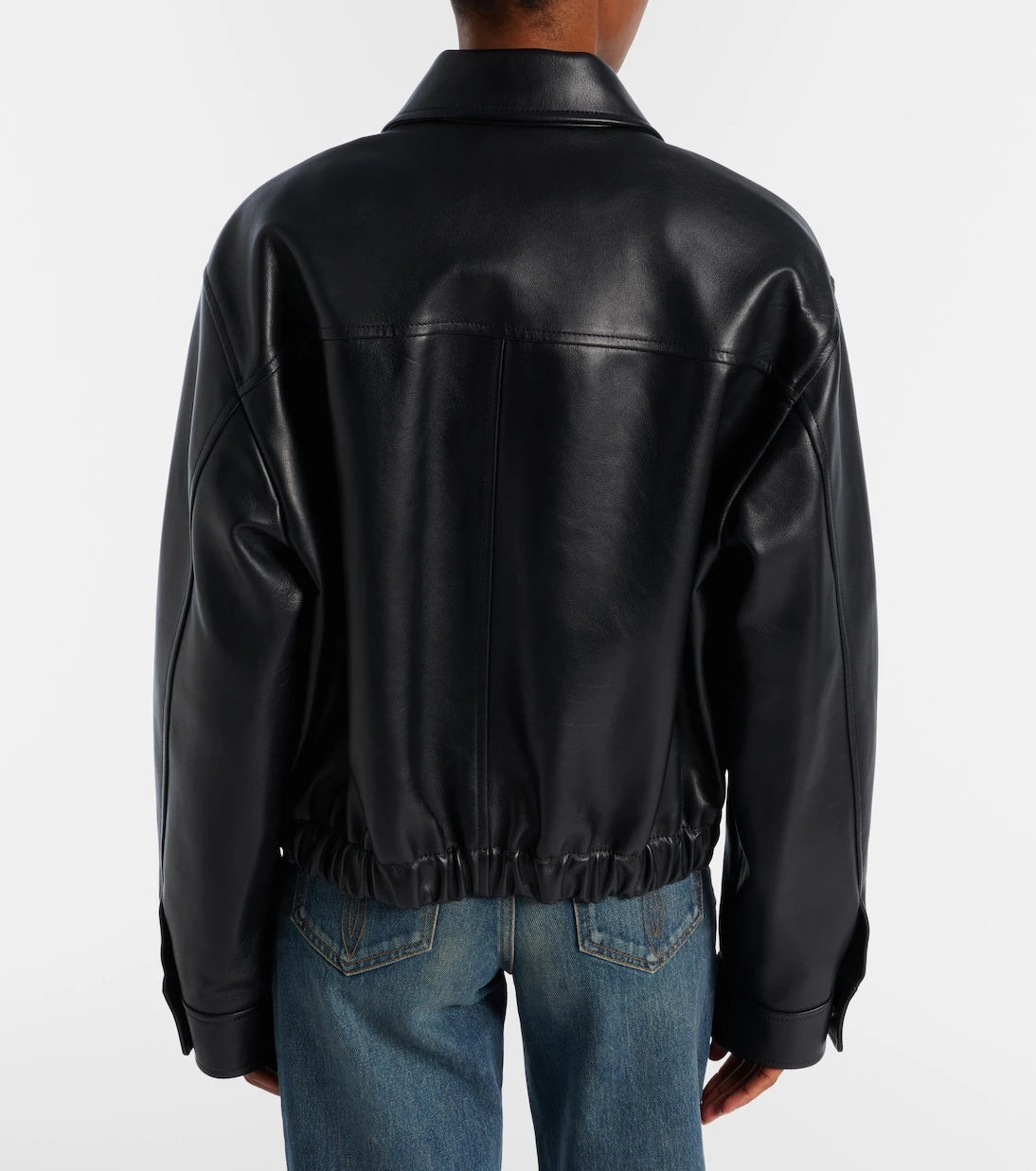 Versace - Leather blouson jacket