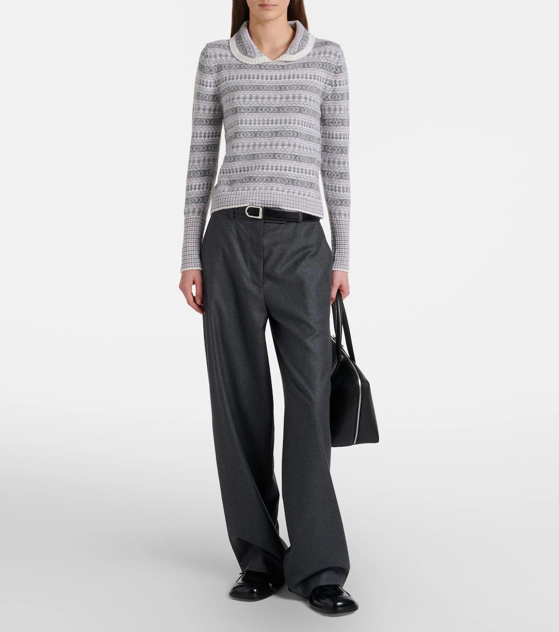 Thom Browne - سترة جاكار من مزيج الصوف بنقشة فير آيل