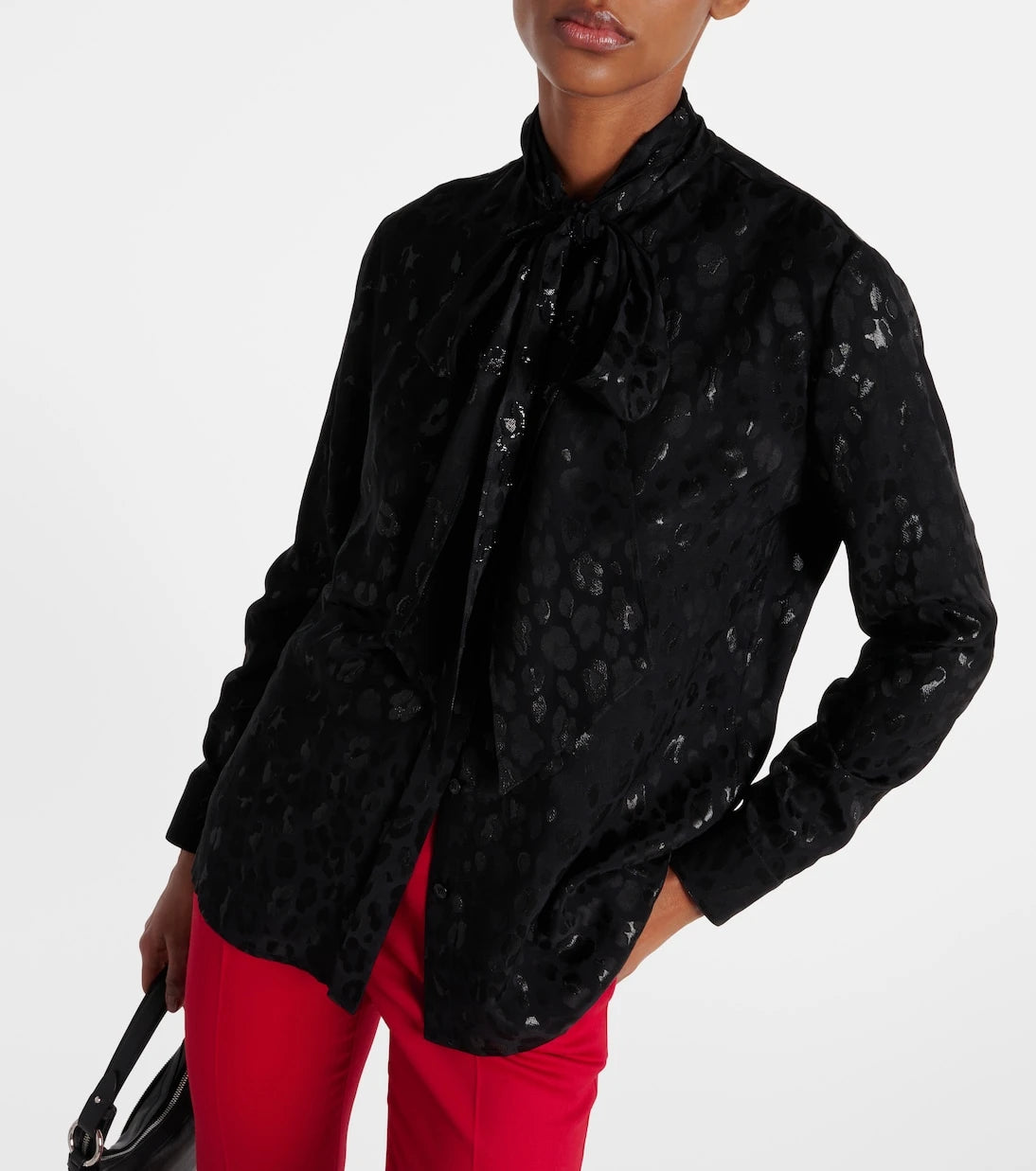 Versace - Jacquard satin blouse