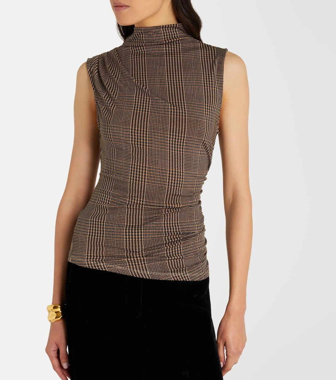 Veronica Beard - Mylie houndstooth jersey top