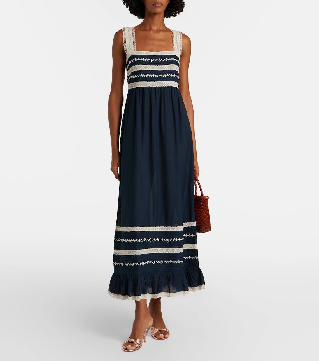 Rixo - Malie embroidered midi dress