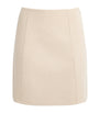 Claudie Pierlot Neutral Wool-Blend Mini Skirt