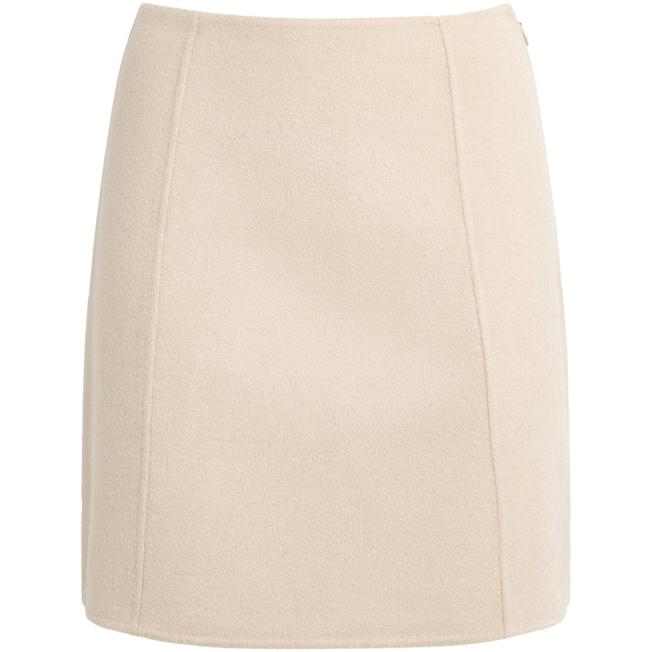Claudie Pierlot Neutral Wool-Blend Mini Skirt