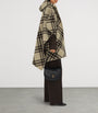 Burberry Beige Wool Reversible Check Hooded Cape