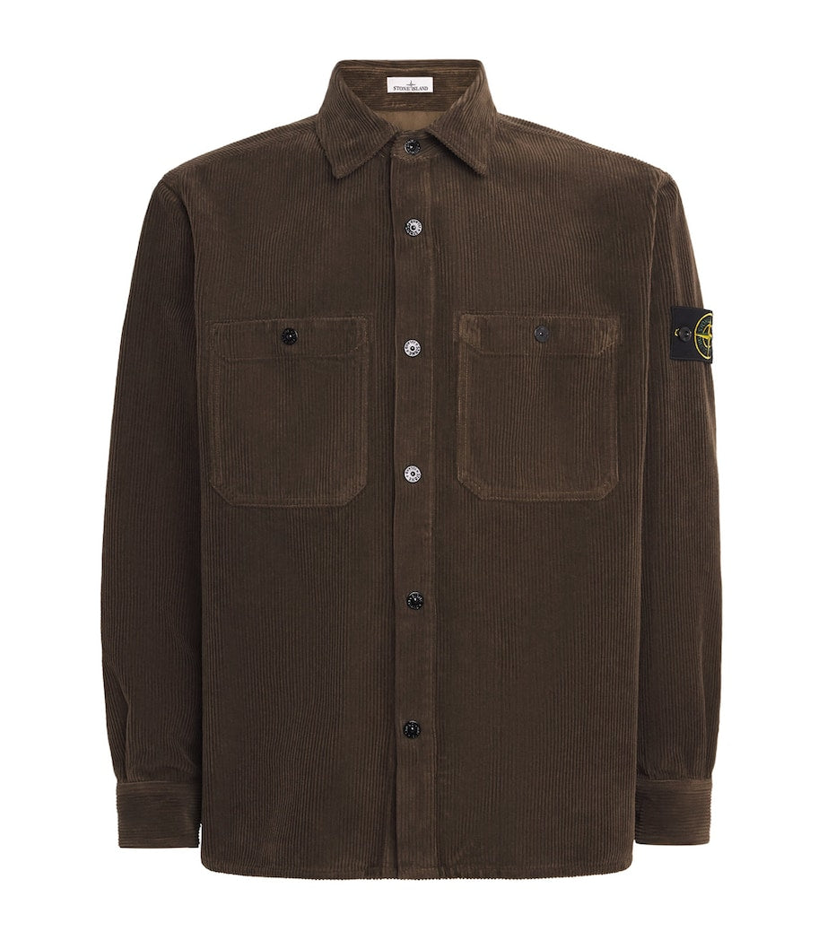 Green Organic Cotton Corduroy Overshirt