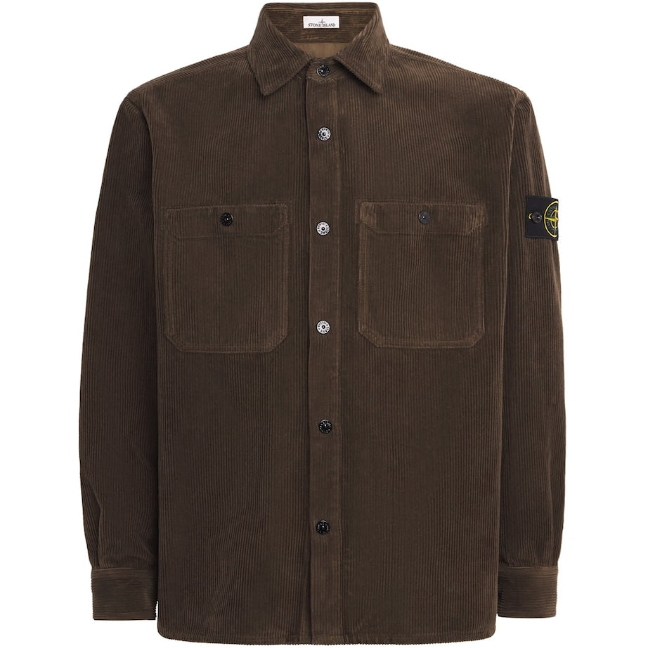 Green Organic Cotton Corduroy Overshirt