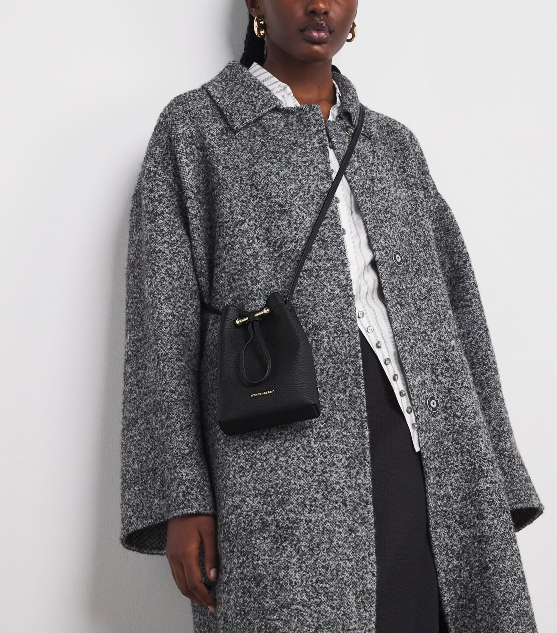 Midi Leather Osette Pouch