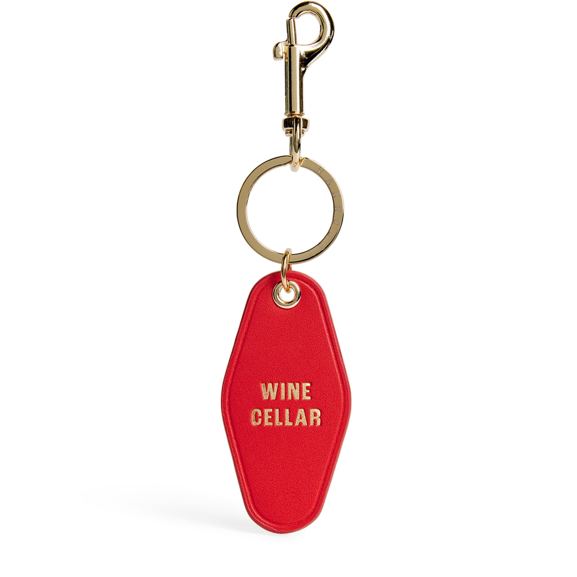 Burgundy Leather Wine Cellar Keyring
