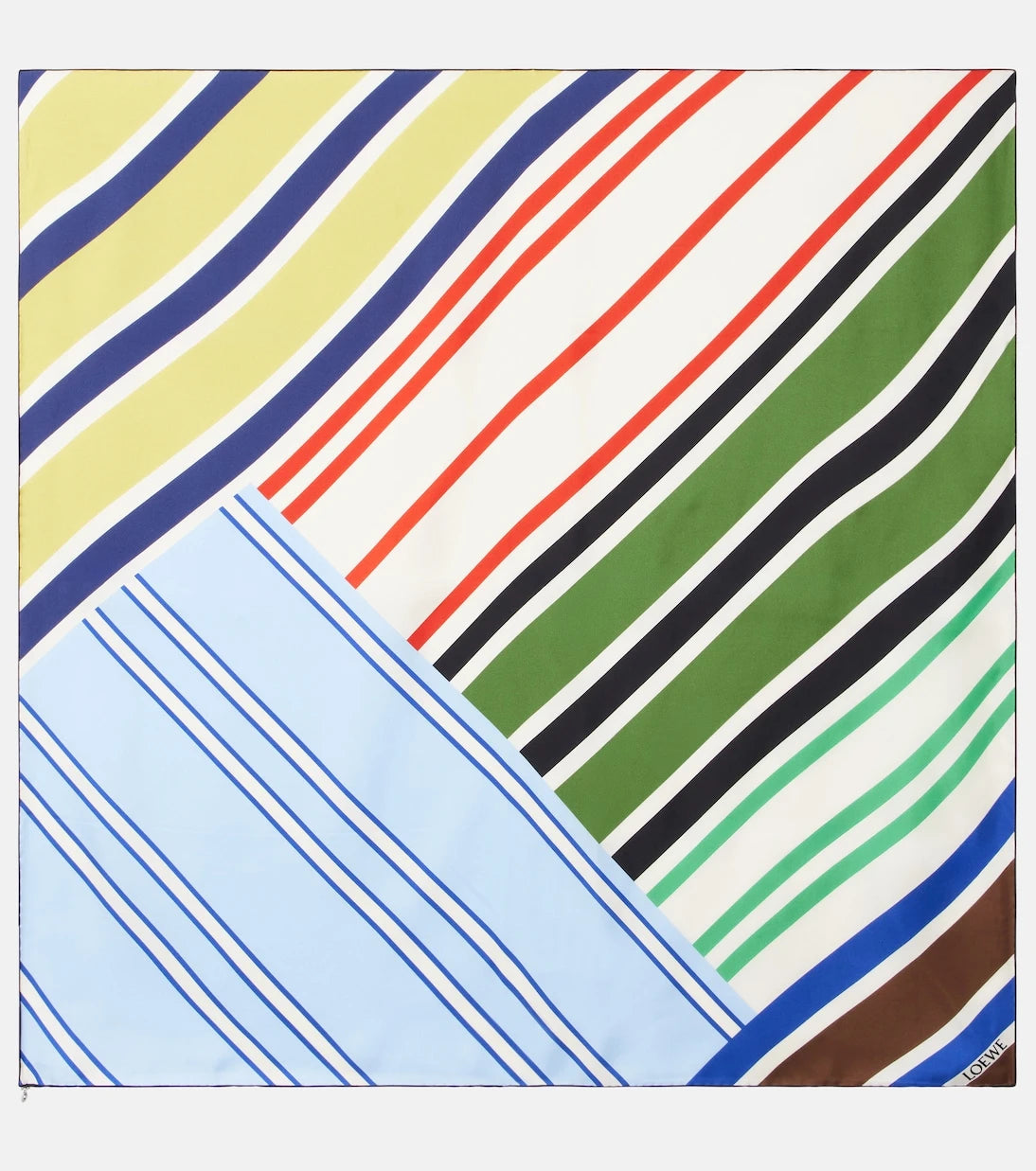Loewe - Striped silk twill scarf