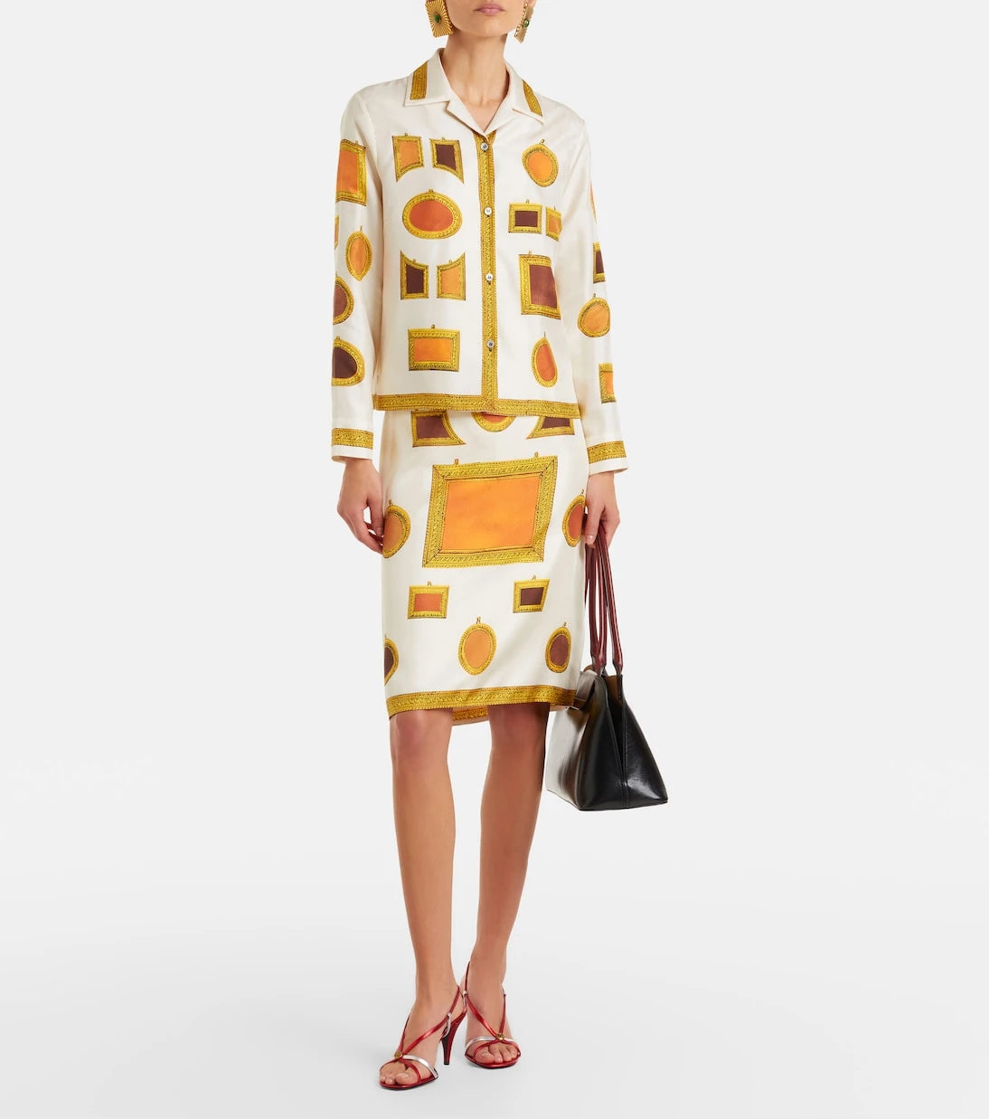 Versace - Printed silk twill shirt