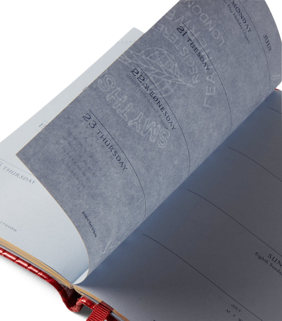 Mara Leather Croc-Embossed Panama 2026 Pocket Diary